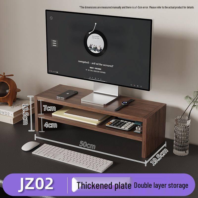 Multi-layer Desktop Monitor Riser and Storage Shelf