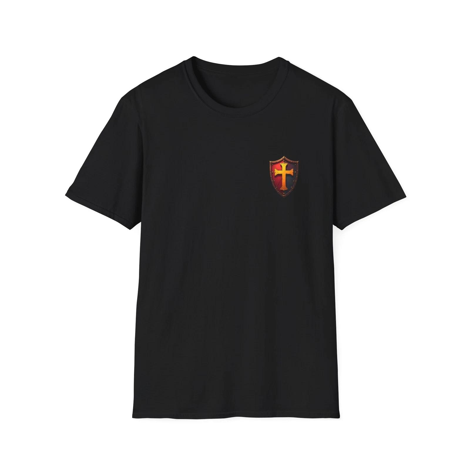 Medieval Knight Christian Cross Shield T-Shirt, Unisex Tee, Renaissance Fair 4XL