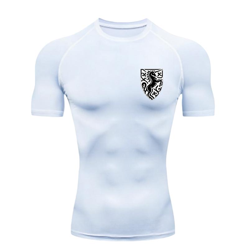 Camiseta Deportiva para Hombre con Estampado de Calaveras Entrenamiento Fitness Compresión Camiseta de Entrenamiento Camisetas Atléticas Camisetas de Gimnasio Running