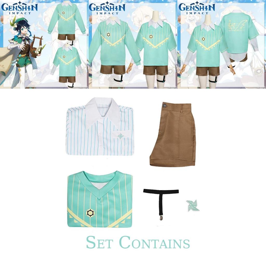 Wendy Genshin Impact Holiday Casual Wear Roleplaying Clothing Chest Ornament