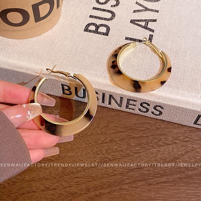 Maillard Kaffee Bernstein Ohrstecker Damen Leichter Luxus Nische Ohrstecker Pendler Ohrschmuck