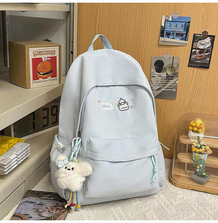 Schoolbag Female Japanese Cute Cartoon Kitten Soft Girl College Style Backpack Mori Candy Color Large Capacity Backpack