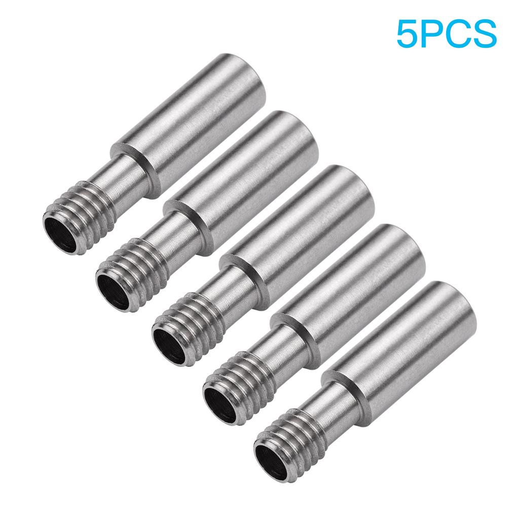 Aibecy 5pcs AllMetal Heatbreak Throat MK8 Extruder Throat Tube M6 Screw 26mm Length Compatible with CR10/Ender Series 3D Printer Hotend