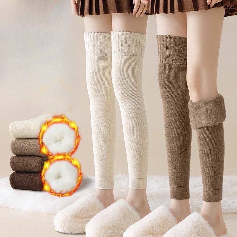 Kashmir Kneputer, Tykke Sokker for Kvinner Høst og Vinter, Lange Benbeskyttere, Allsidige Sokker for Kvinner