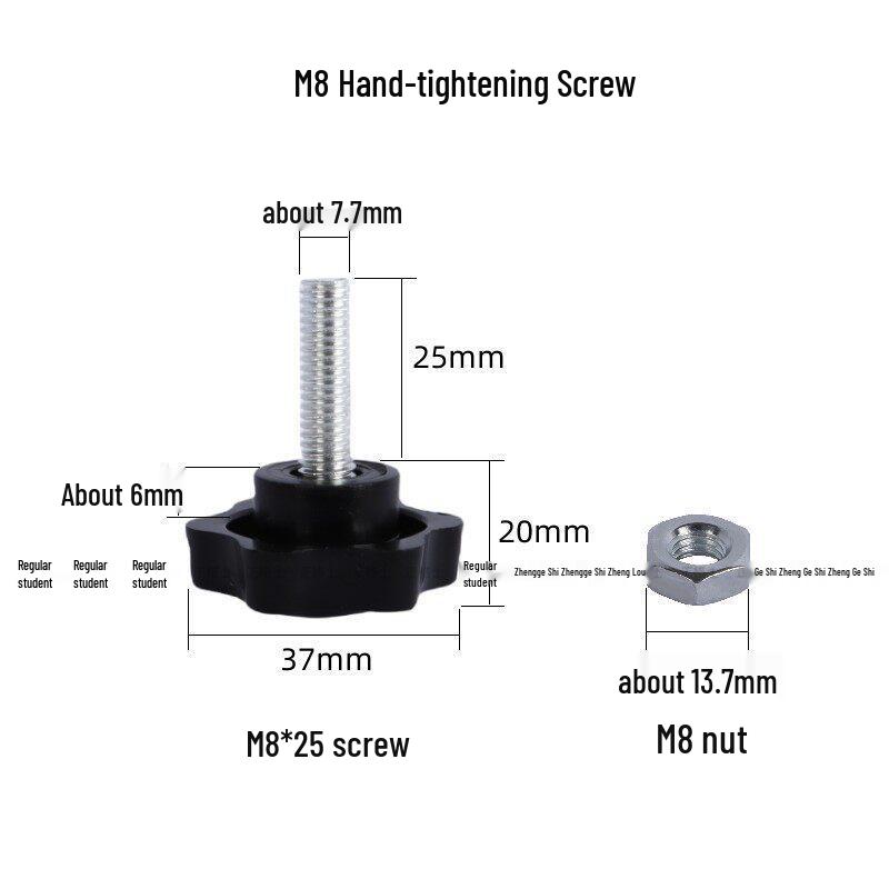 Live Broadcast Tripod Accessory: Rubber Head Screw Nut Handle, M5 Hand-Tightening Plastic Screw