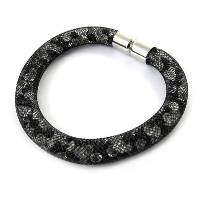 [L7871] - Designer Bracelet 'Joyaux' Black White