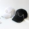 Casual Simple Trendy Sports Female Chain Outdoor Cotton Baseball Cap Snapback Hats Visors Cap With Ring
