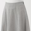 MUJI Women's Cool Flared Skirt, Gray Stripe, Size M, BE1VTA5S