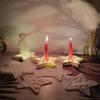 Set of 4 Star Candle Holder Molds Small Light Moulds Silicone Texture for Handmade Decorations and Craft Enthusiasts
