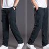 New Cargo Pants Men'S Plush Warm Straight Oversize Clothing Solid Grey Versatile Work Wear Black Joggers Cotton Casual Trousers