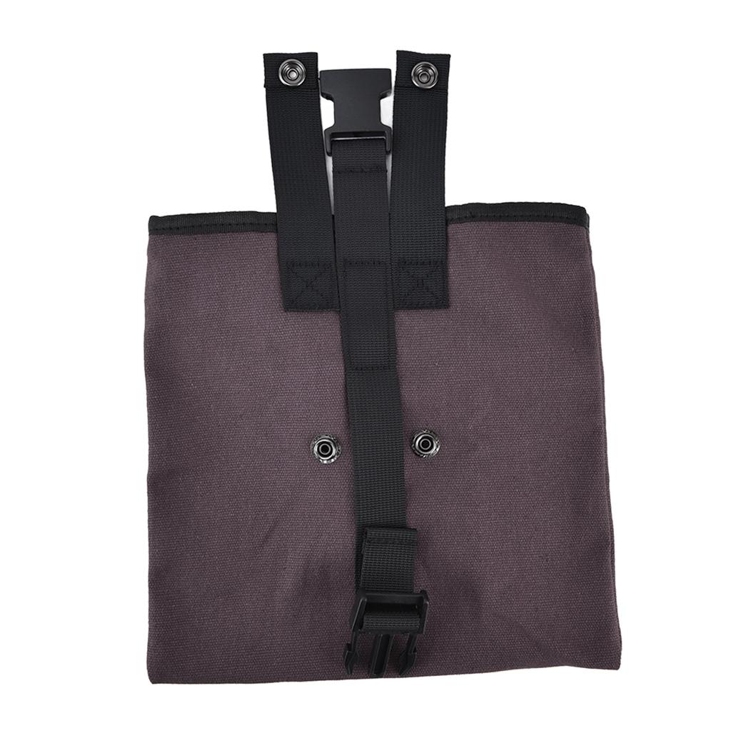 Foraging Bag Canvas Foldable Portable Thick Unique Simple Appearance Belt Fruit Picking Pouch for Outdoor CampingBrown