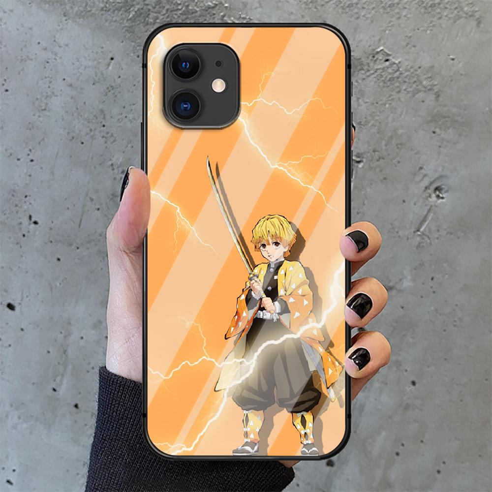 Custodia IPhone 16 Pro Max Zenitsu Agatsuma: Cover Morbida In TPU Con Grafica Anime Per Appassionati