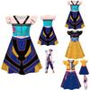 Kpop Demon Hunters Girl Dress With Cartoon Pleated Fabric For Children 110-160cm