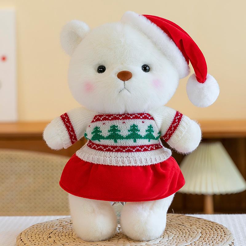 New Christmas gift bear doll cute teddy bear plush toy grab machine rag doll decorative gift