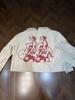 RICH KIDS 25SS Red "Bicycle" Embroidered Leather Jacket for Men & Women