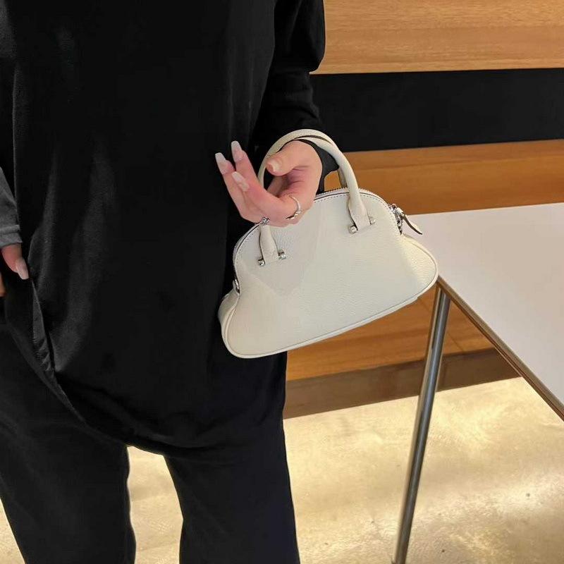 2025 Neue Leder-Damentasche erste Schicht Rindsleder kleine Bauchtasche Mini kleine Muscheltasche grenzüberschreitende Umhängetasche Crossbody-Tasche