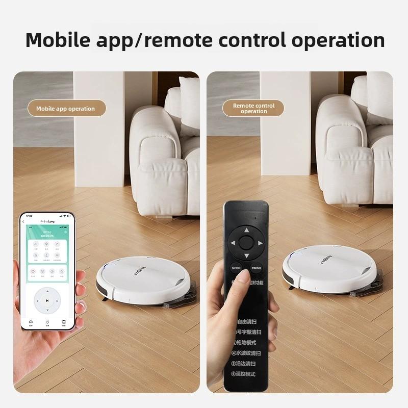 Robot aspirador inteligente 2 en 1, barredora y fregona automática de gran succión para el hogar