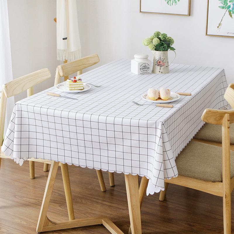 Nordic Plaid PVC Tablecloth: Oil-proof, Waterproof, Wash-free Table/Sofa Mat