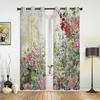 Pink Rose Flower Butterfly Curtains for Bedroom Living Room Drapes Kitchen Children's Room Window Curtain Modern Home Decor