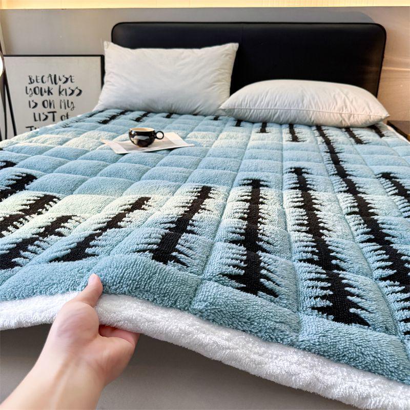 Zimní sametová podložka na matraci G5Z - Silný coral fleece topper pro studentskou postel