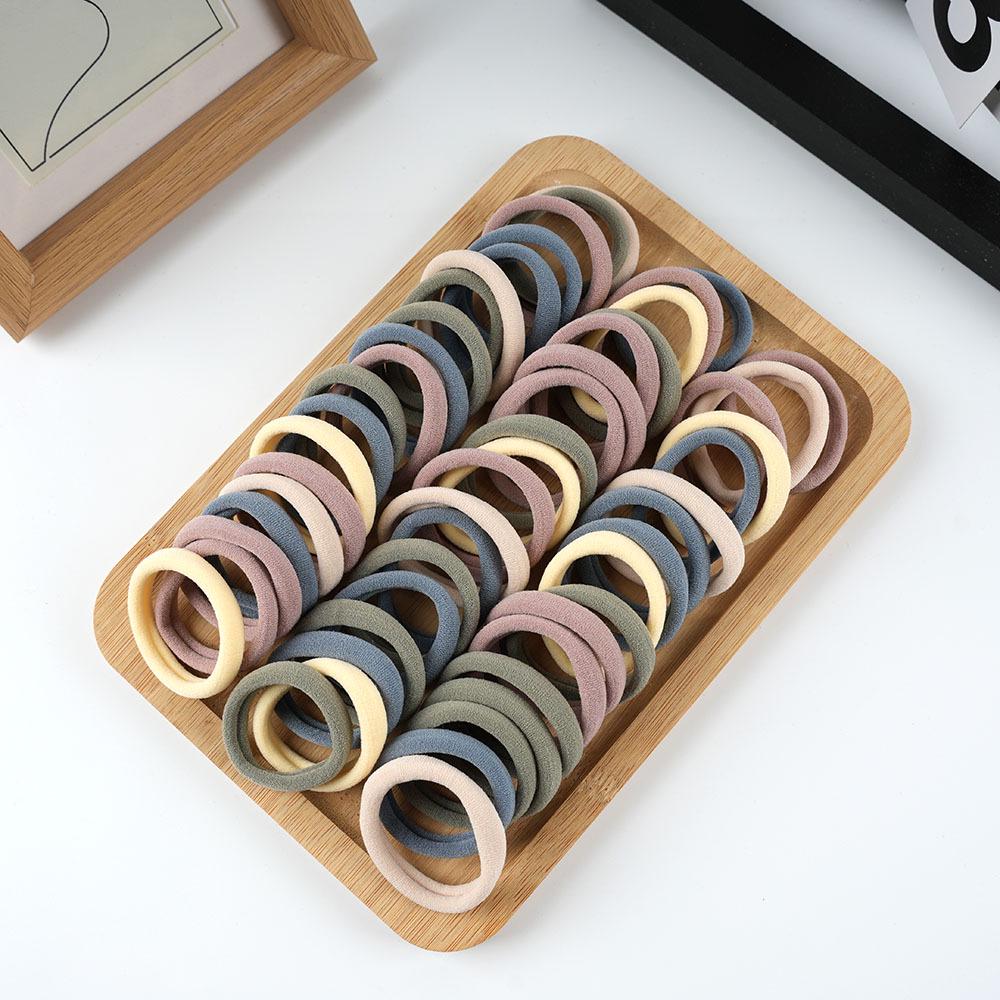50 Thick Non-Damaging Hair Elastics for Women - High Elasticity Towel Ring Hair Accessories