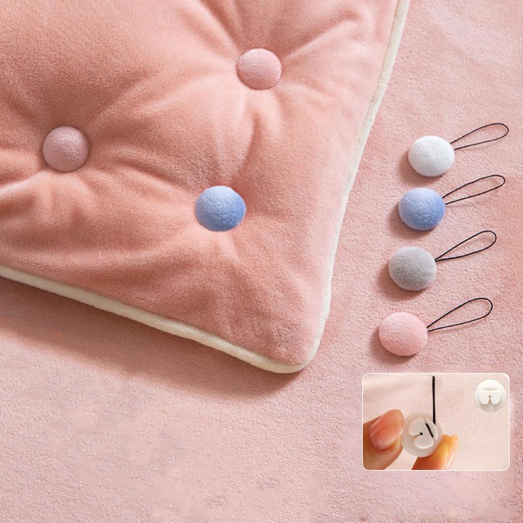 9pcs Mushroom Shaped Quilt Fasteners Sheets and Comforters Clamps Double Sided Velvets Slip Resistant Duvet Clips