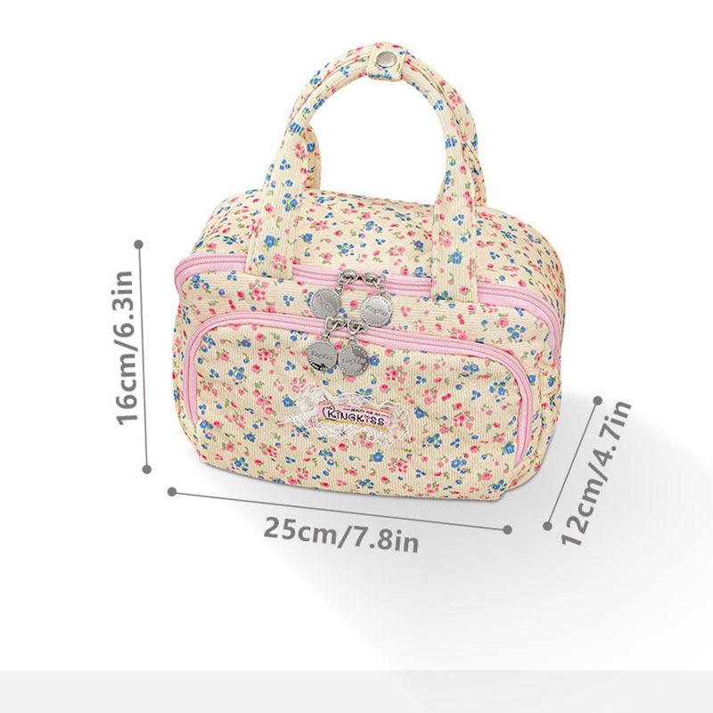 Women's Floral Makeup Bag New Arrival Travel Toiletry Cosmetic Pouch Large Capacity Portable Hand Carry Organizer Case