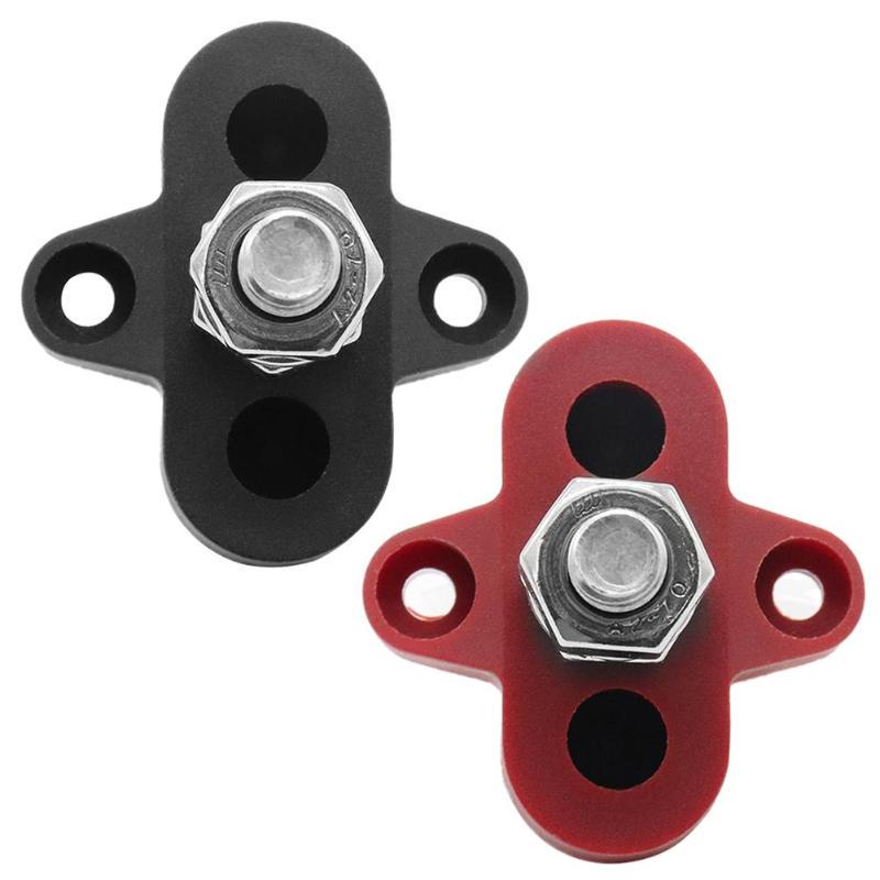 2X Bus Bar M10 Heavy Duty Positive Power Distribution Studs Terminal Blocks 48V