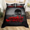 Spider Web Duvet Cover Set Halloween Spider Bedding Sets Boys Girls Black White Comforter Cover Trick or Treat Quilt Cover Set
