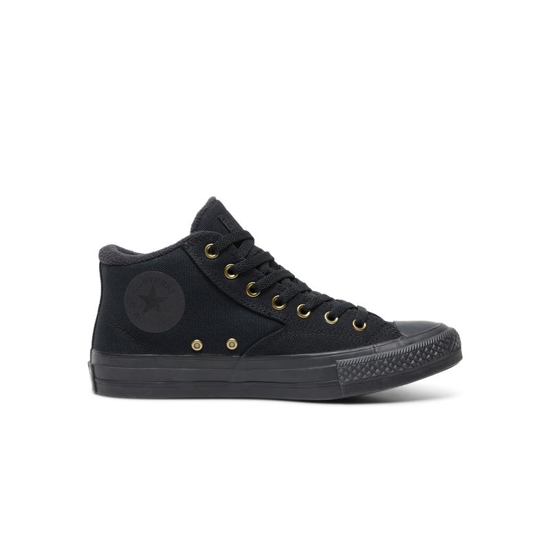 Converse Chuck Taylor All Star Malden Street Mid Black Fleece Lined A14629C Unisex Mid Top Canvas Skate Sneakers