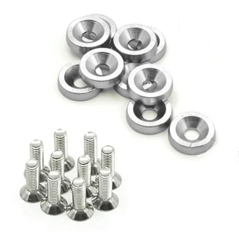Universal M6 Aluminum Fender Screw Washers Bolts JDM for Automobile Fender Headlight Bumper Car Modified Fasteners Car-styling