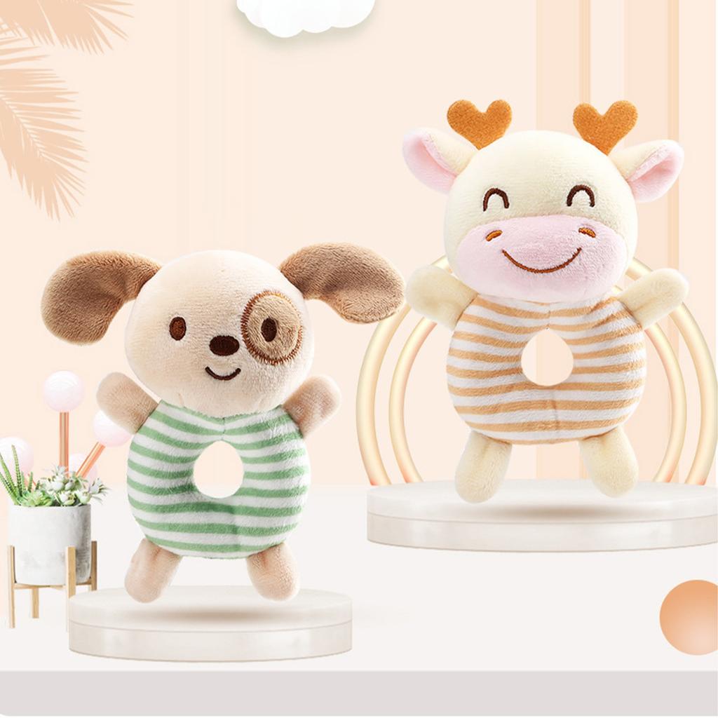 Zornăitoare pentru bebeluși Jucărie de prindere Desen animat Umplut Prindere Puzzle Pluș Pânză Băț Păpușă