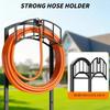 Garden Hose Storage Holder Metal Hose Stand Sturdy Freestanding Hose Hanger Detachable Reel Rack Organizer For Outside Lawn