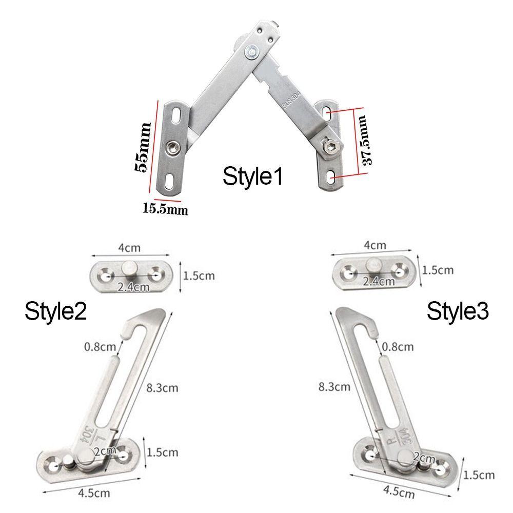1Pc Stainless Steel Window Hook Latches Adjustable Window Protection Support Practical Casement Blocking Lock Protector Hardware