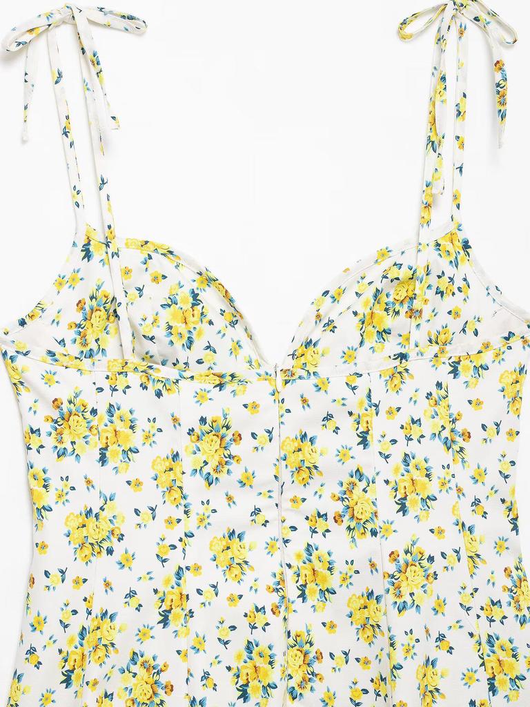 Summer 2025 Women's Slim Fit Poplin Print Spaghetti Strap Dress