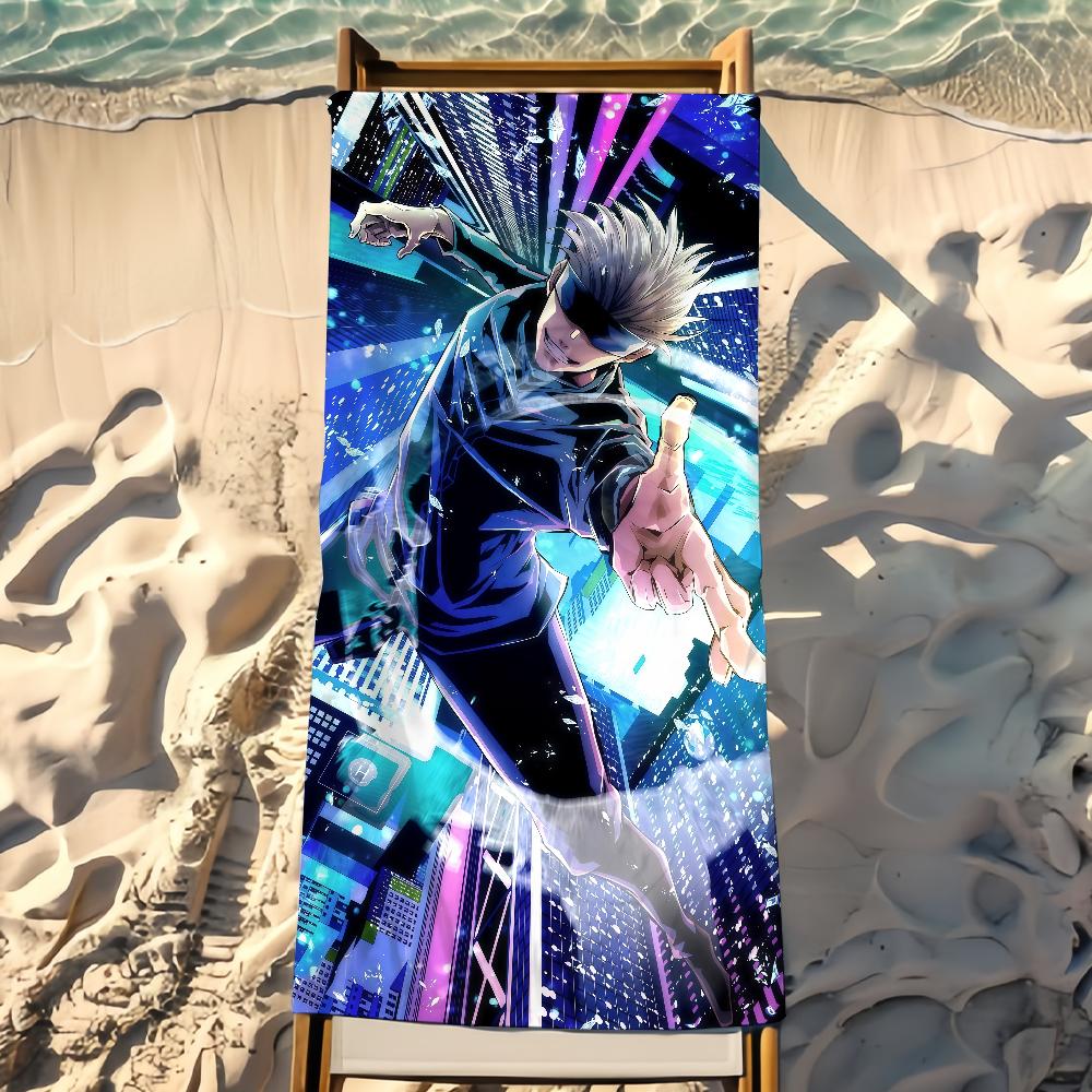 Comic J-Jujutsu K-Kaisen Towel Beach Towel Travel Lightweight Skin Friendly for Pool Beach Camping Cruise Summer