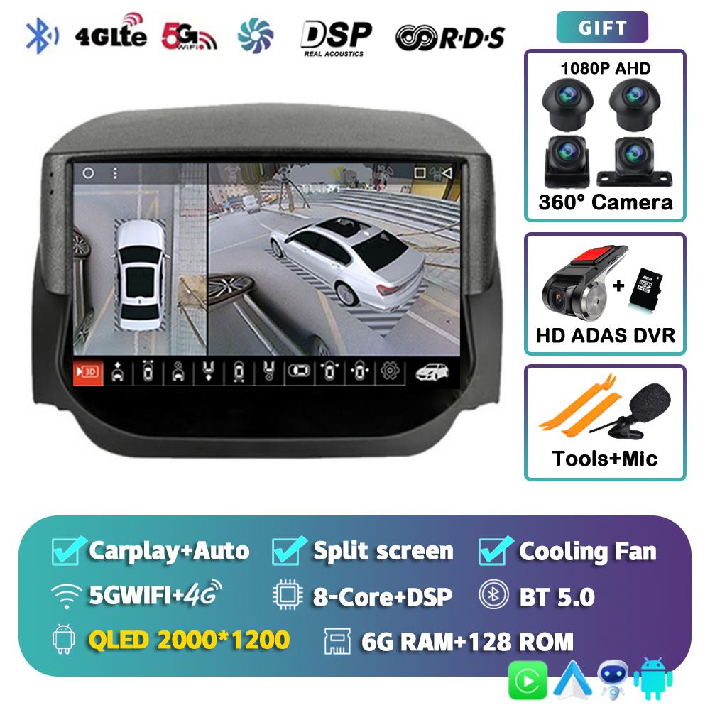 Android 14 Carplay Auto Car Radio For Ford EcoSport Eco Sport 2014 2015 2016 2017 2018 GPS Recorder Multimedia Player 4G+BT DSP