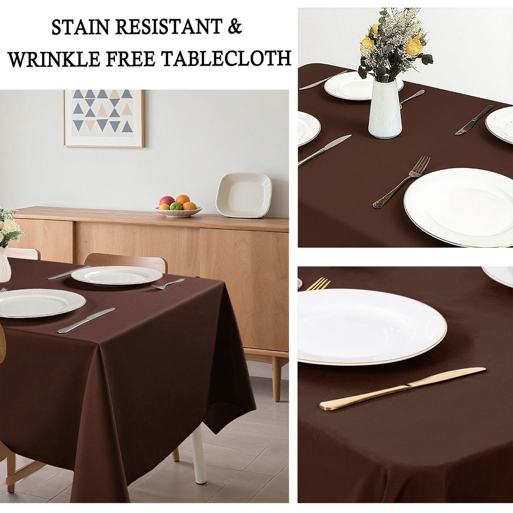 Solid Color Rectangle Tablecloth Dustproof Anti-scratch Dining Table Cover for Wedding Party Exhibition Advertising Decoration