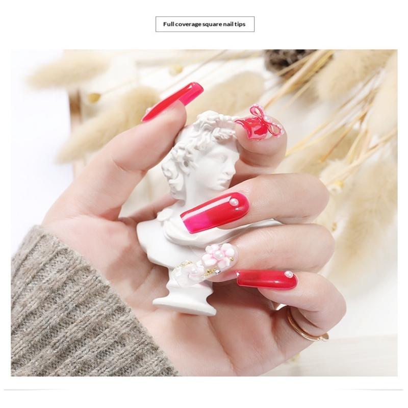 240pcs Sandwich Dual Nail Forms Coffin Nail Molds 15 Sizes Set for Salon Acrylic Gel Extension Manicure Tools