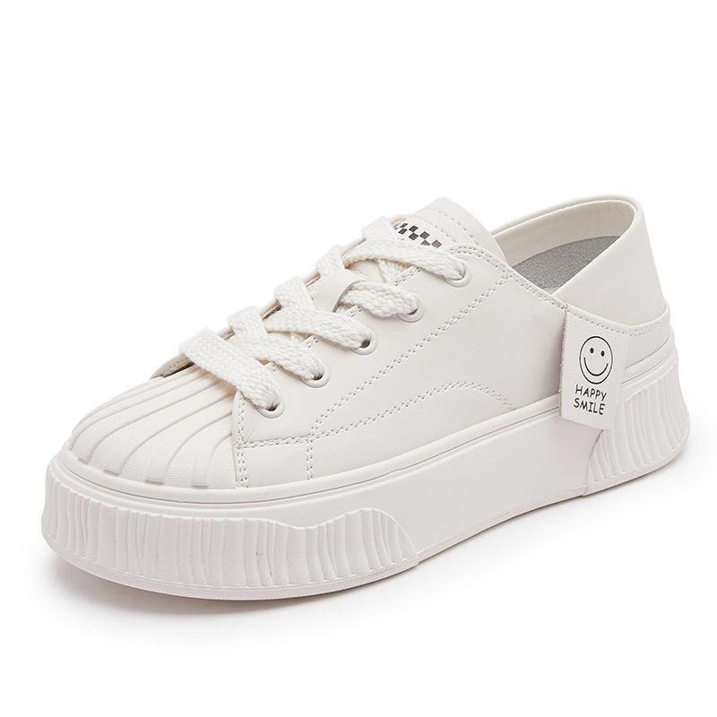 

Shell head thick-soled little white shoes women s genuine leather 2025 summer thin board shoes thick-soled heightening casual sports shoes biscuits 35