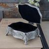 Antique Design Jewelry Storage Box Protective Alloy Frame Portable Size For Bridal Accessories Home Decoration