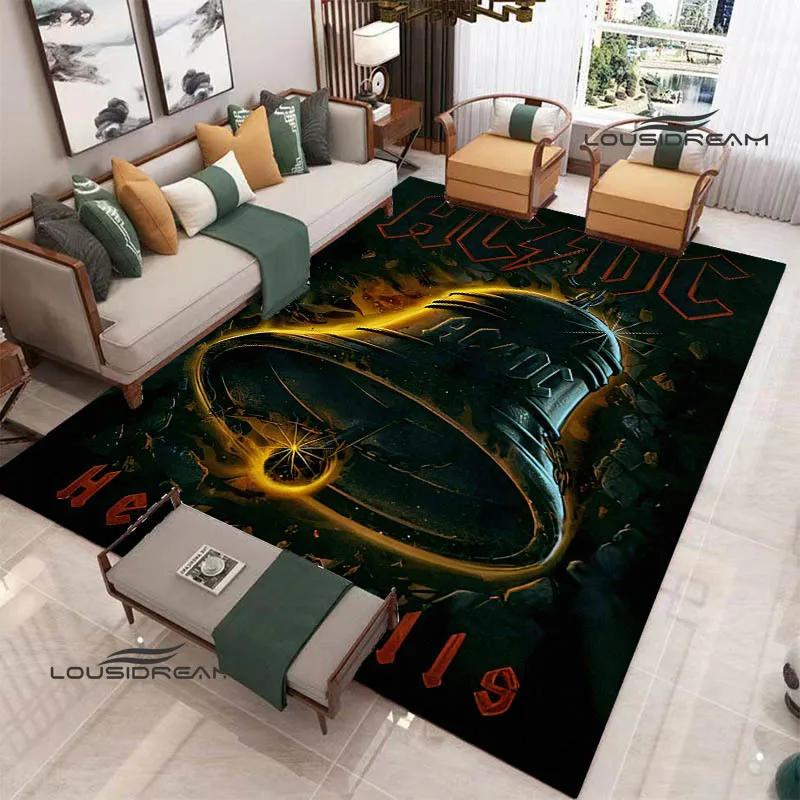 3D Rock Band AC/DC Printed Carpet Yoga Mat Non-slip Carpet Kitchen Mat Room Decor Carpets for Living Room Area Rug Birthday Gift