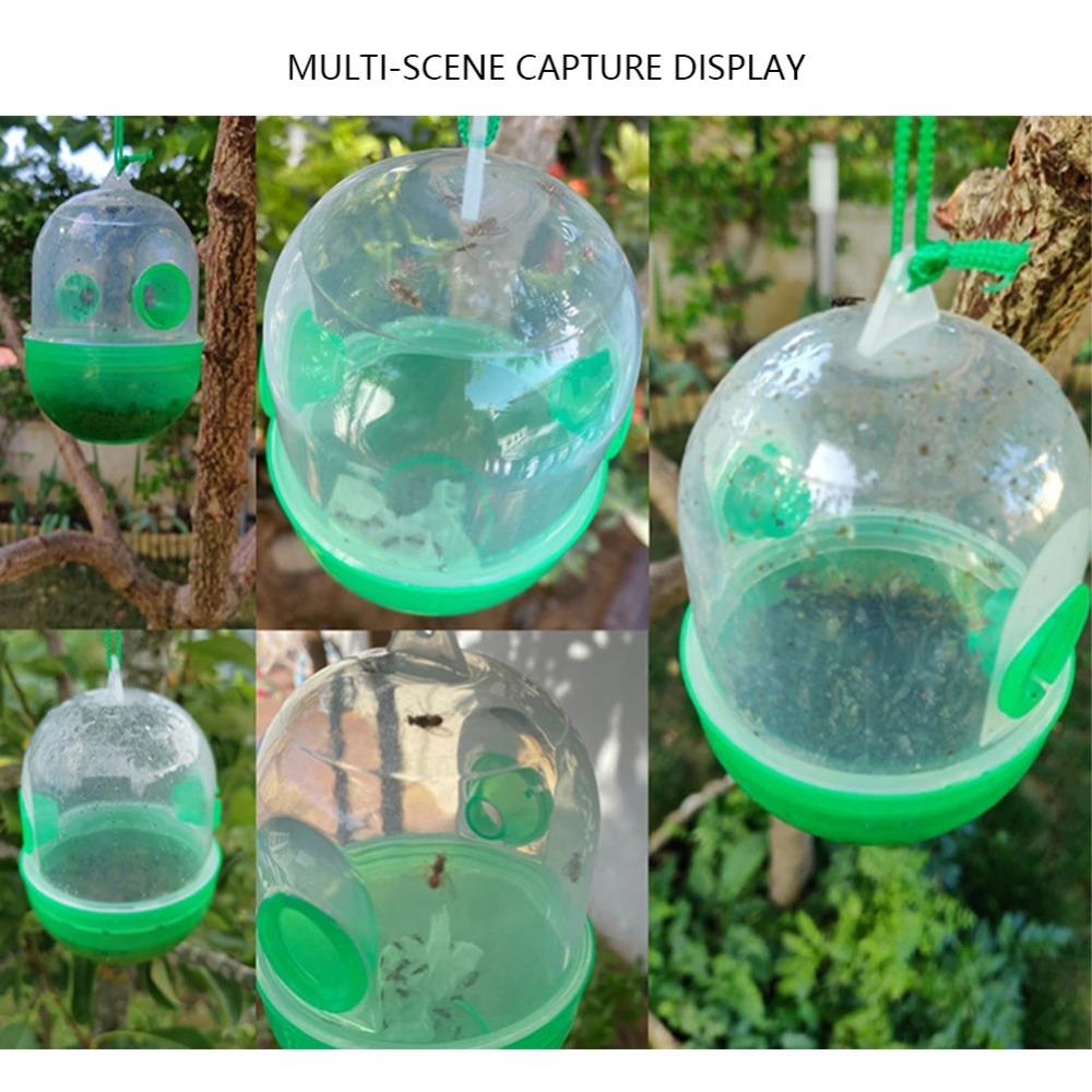 8PCS Reusable Fly Wasp Insect Traps Hanging Plastic Asian Hornet Catcher Fly Killer Orchard Insect Trap Pest Control Products