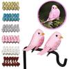 12PCS Multicolor Artificial Birds Gold Powder with Clips Faux Bird Photo Props Foam Simulation Bird Model Landscape Making