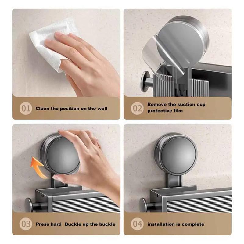 

No Drill- Shelf Foldable Wall Shelves Holder Organizer Retractable Laundry Drying Storage Racks Gap Shelf For Bathroom Balcony 60CM