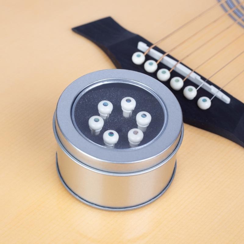 1/6Pcs Guitar String Nails Replacement Acoustic Guitar Bridge Pins Guitar Bridge Saddles Nut Musical Instruments Part