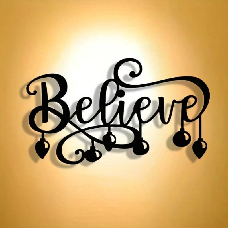 Minimalist Metal Wall Art Laser Cut Quote Elegant Design Christmas Halloween Decor Gift