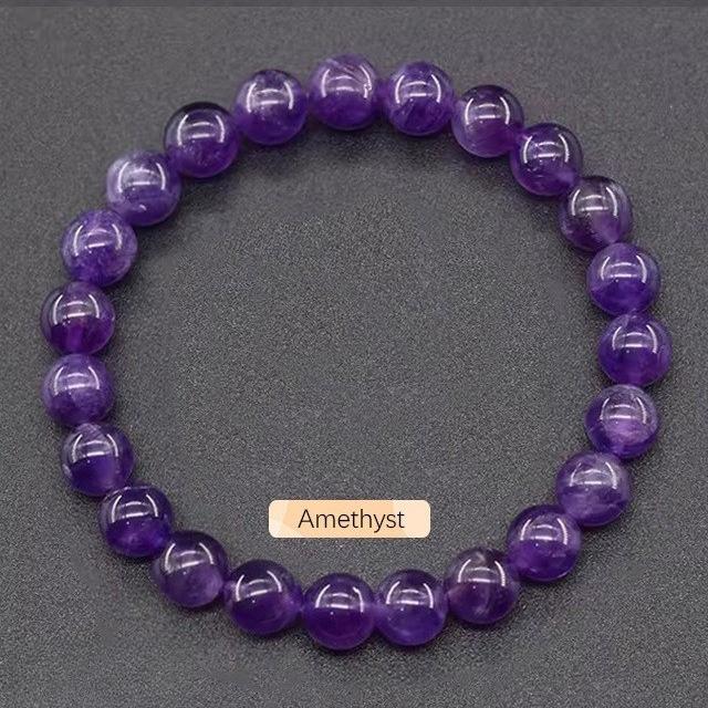 Festive Gifts Assorted Natural Stone Beaded Bracelet Set Crystal Fashion Jewelry For Men And Women Daily Wear Simple Versatile Accessory