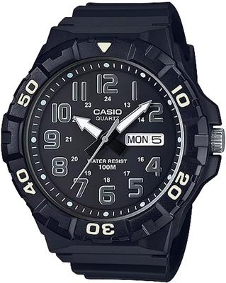 STANDARD Big Face Quartz Watch Black X Silver Overseas Model [Casio] MRW-210H-1AV Men's [Item]
