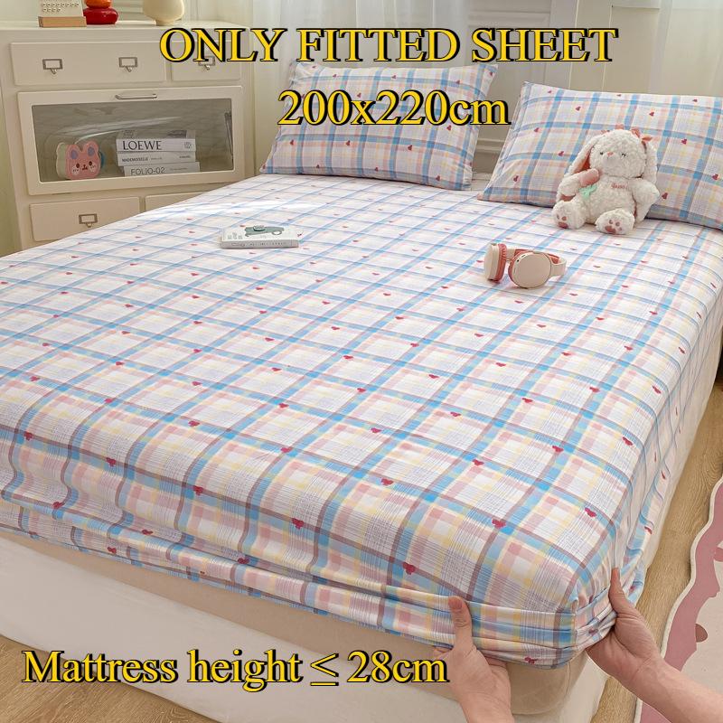 Fitted Sheet Pure Cotton Non-fading Non-balling Single-piece Bed Sheet Non-slip Multi-specification Bedding Bedspread Protector